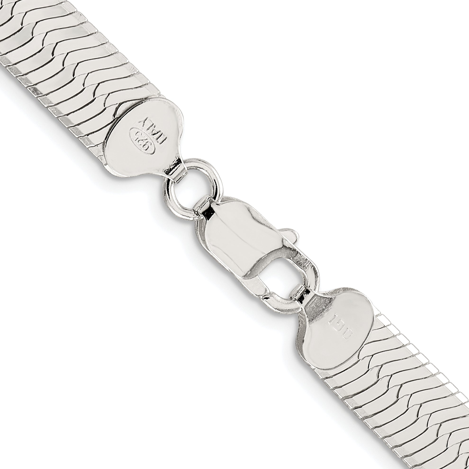Sterling Silver Rhodium-plated 8.75mm Magic Herringbone Chain