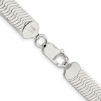 Sterling Silver Rhodium-plated 8.75mm Magic Herringbone Chain
