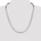Sterling Silver Rhodium-plated 8.75mm Magic Herringbone Chain
