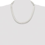 Sterling Silver Rhodium-plated 10.5mm Magic Herringbone Chain