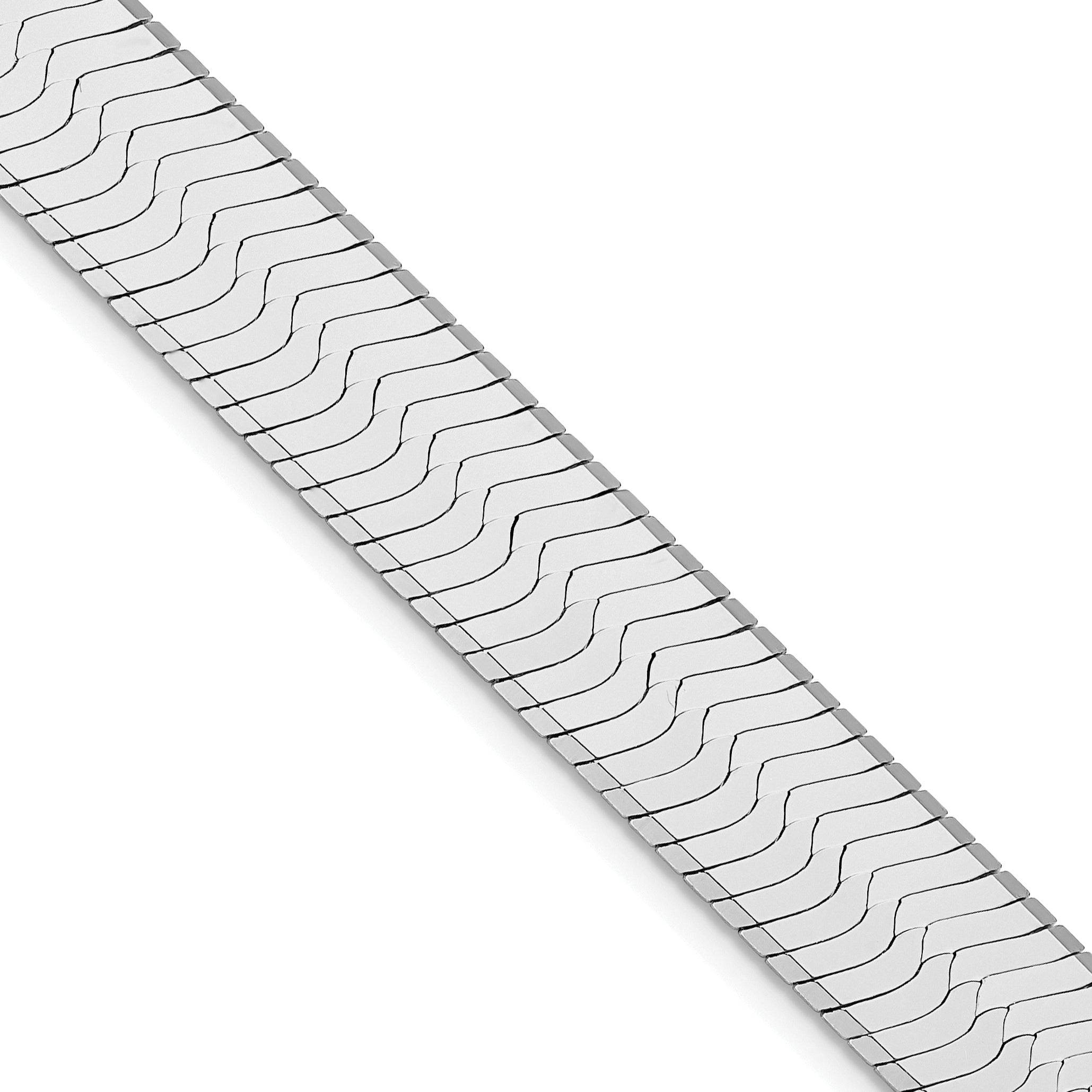 Sterling Silver Rhodium-plated 10.5mm Magic Herringbone Chain Main image