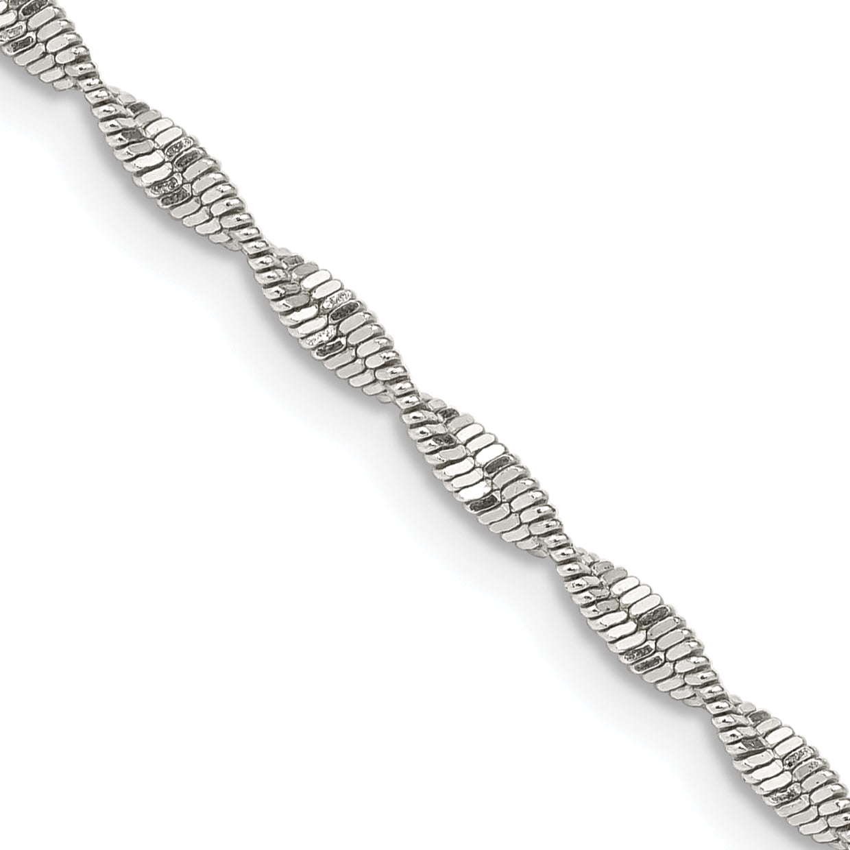 Sterling Silver 2mm Twisted Herringbone Chain Main image