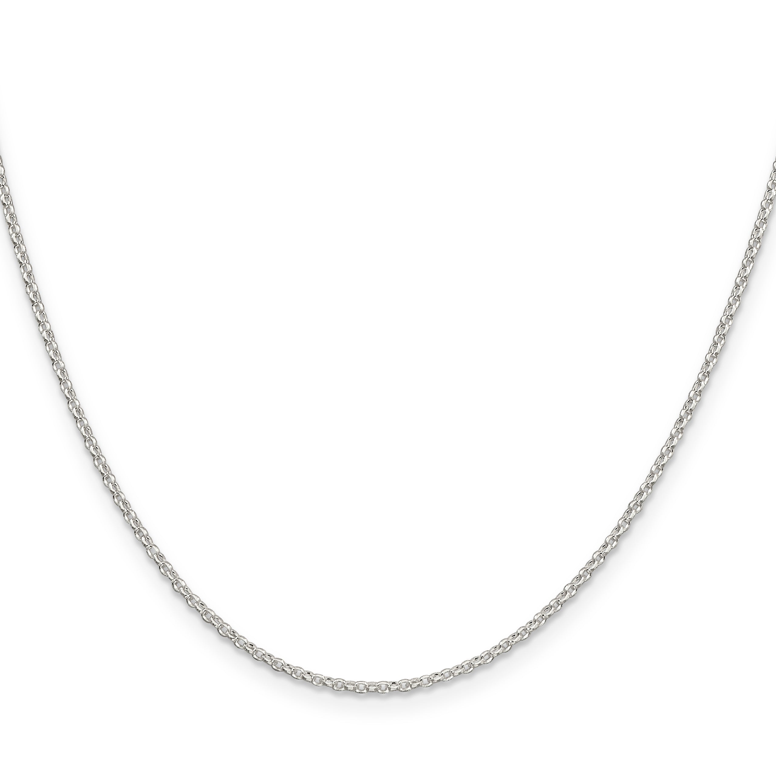 Diamond-Cut Rolo Cable Chain in Sterling Silver, 1.5mm Secondary image