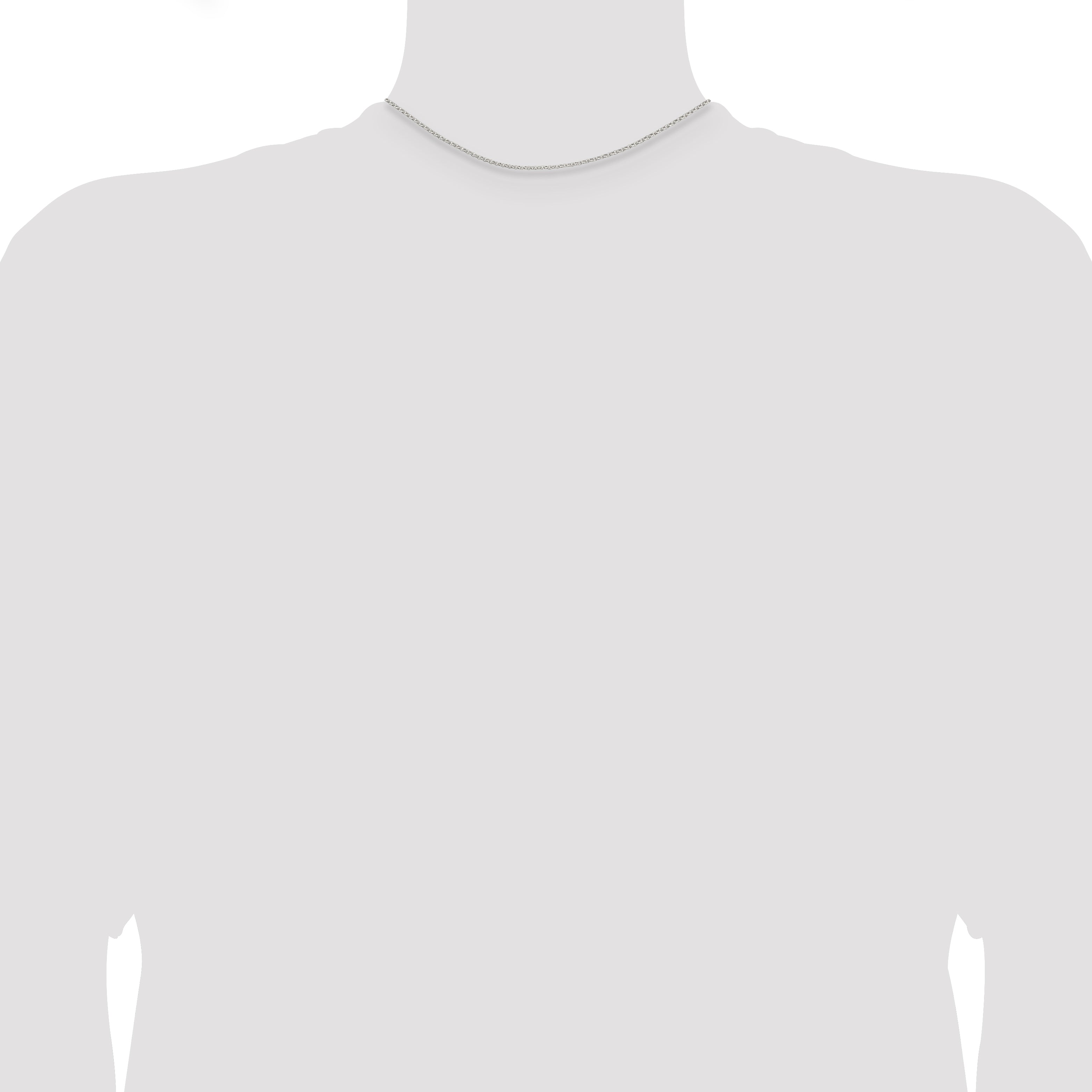 Sterling Silver Rhodium-Plated Diamond-Cut Rolo Chain Necklace 1.5mm