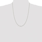 Sterling Silver Rhodium-plated 1.75mm Diamond-Cut Rolo Cable Chain