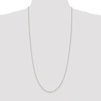 Sterling Silver Rhodium-plated 1.75mm Diamond-Cut Rolo Cable Chain