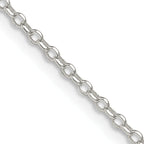 Sterling Silver 1.75mm Diamond-Cut Rolo Cable Chain