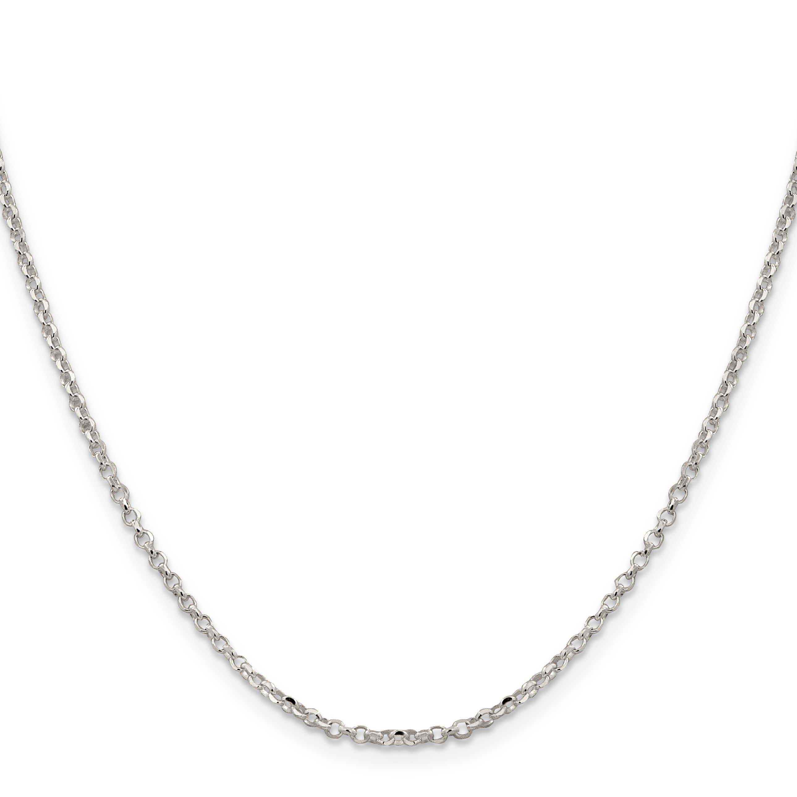 Diamond-Cut Rolo Cable Chain in Sterling Silver, 2.2mm Secondary image