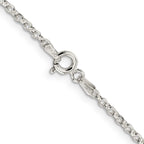Sterling Silver 2.2mm Diamond-Cut Rolo Cable Chain