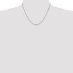 Sterling Silver 2.2mm Diamond-Cut Rolo Cable Chain