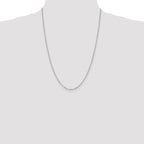 Sterling Silver 2.2mm Diamond-Cut Rolo Cable Chain