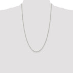 Sterling Silver 2.2mm Diamond-Cut Rolo Cable Chain