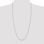 Sterling Silver 2.2mm Diamond-Cut Rolo Cable Chain