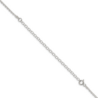 Sterling Silver 2.2mm Diamond-Cut With Extension ext. Rolo Cable Chain