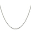 Sterling Silver Rh-plated 2.2mm Diamond-Cut With Extension ext. Rolo Cable Chain