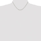 Sterling Silver Rhodium-plated 2.2mm Diamond-Cut Rolo Cable Chain