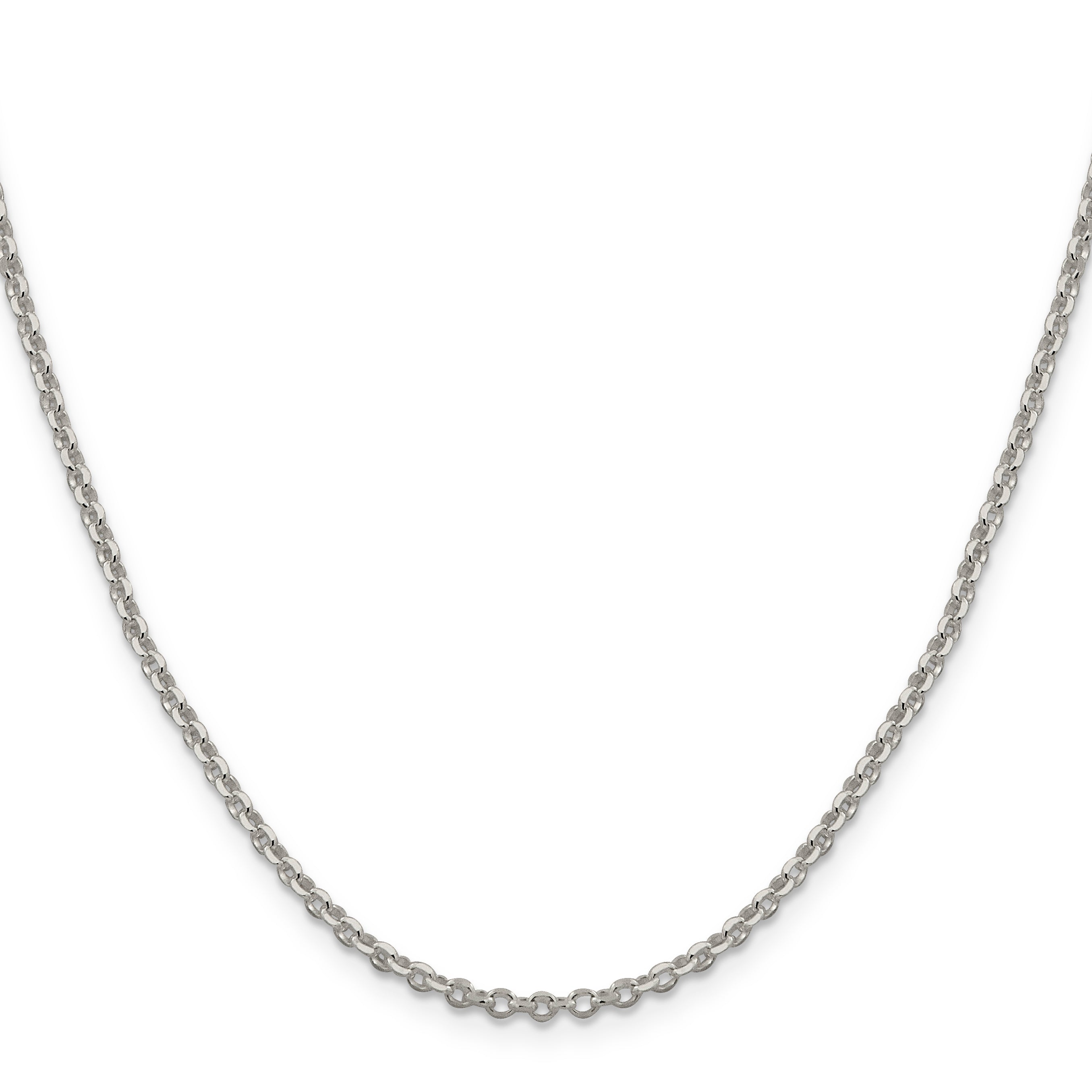 Diamond-Cut Rolo Cable Chain Necklace in Sterling Silver, 2.6mm Secondary image
