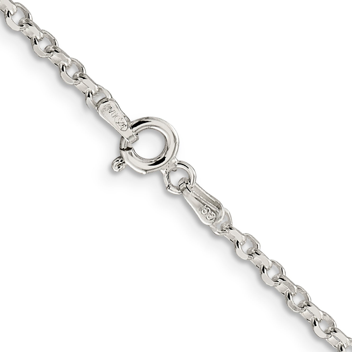 Sterling Silver 2.6mm Diamond-Cut Rolo Cable Chain