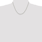 Sterling Silver 2.6mm Diamond-Cut Rolo Cable Chain