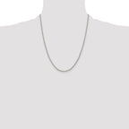 Sterling Silver 2.6mm Diamond-Cut Rolo Cable Chain
