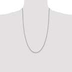 Sterling Silver 2.6mm Diamond-Cut Rolo Cable Chain