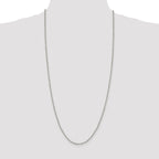 Sterling Silver 2.6mm Diamond-Cut Rolo Cable Chain