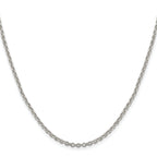 Sterling Silver Rhodium-plated 2.6mm Diamond-Cut Rolo Cable Chain