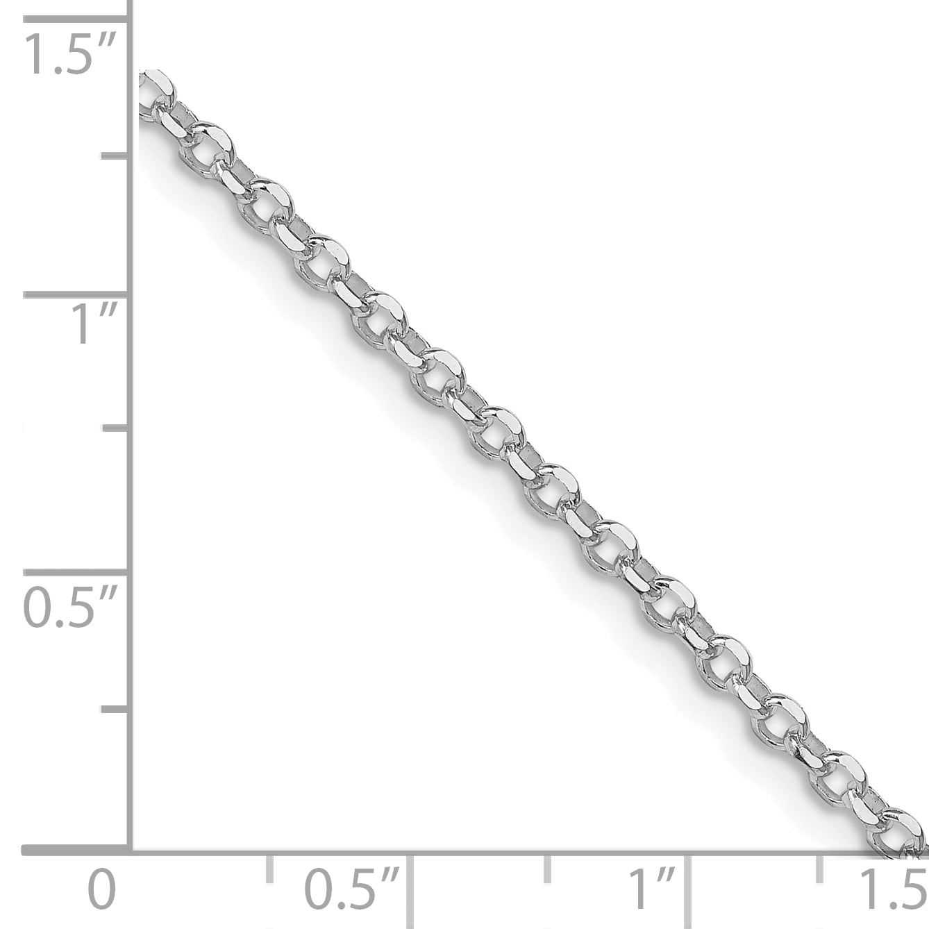 Sterling Silver Rh-plated 2.6mm Diamond-Cut With Extension ext. Rolo Cable Chain