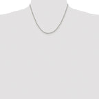 Sterling Silver Rhodium-plated 2.6mm Diamond-Cut Rolo Cable Chain