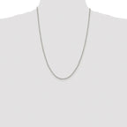 Sterling Silver Rhodium-plated 2.6mm Diamond-Cut Rolo Cable Chain
