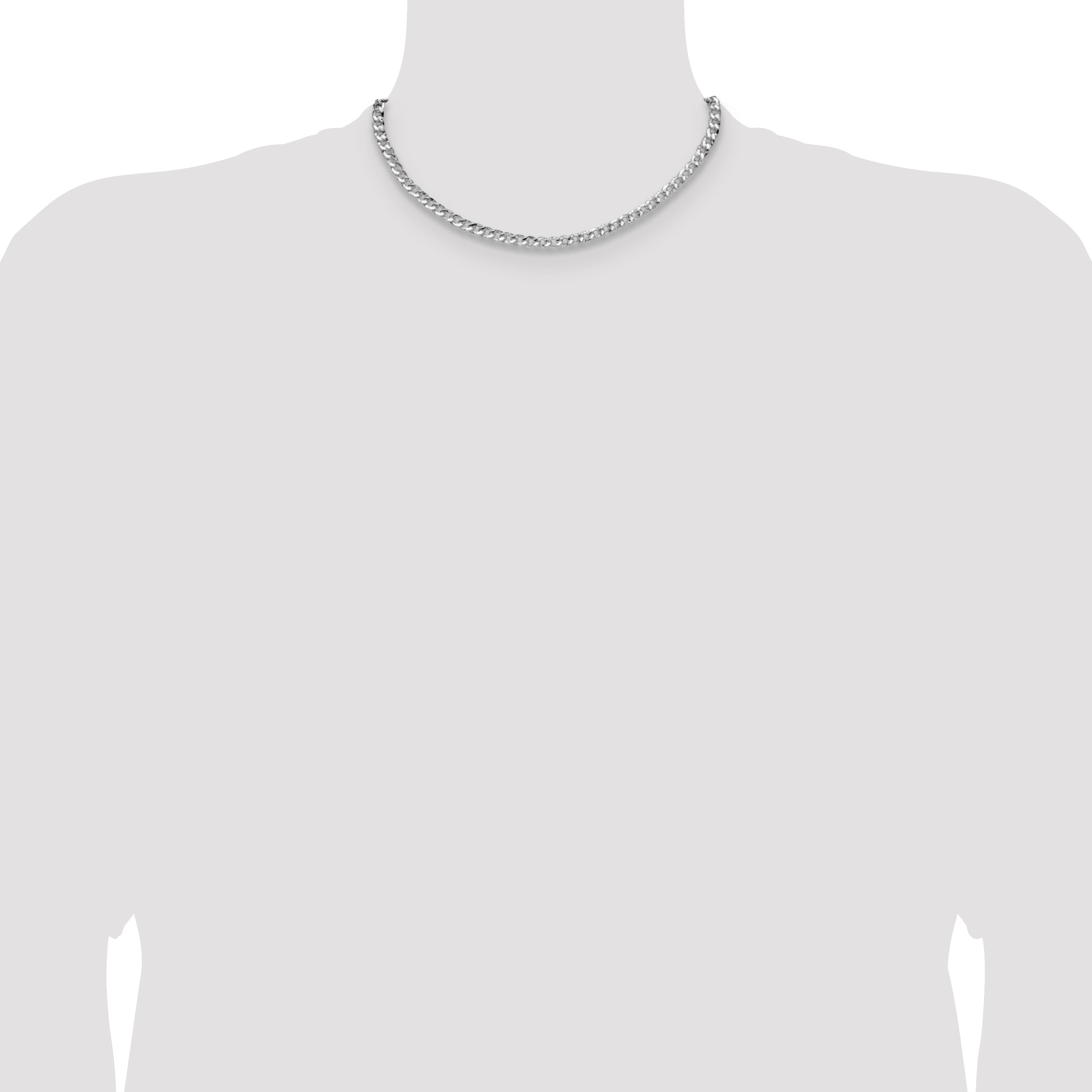 Sterling Silver Curb Chain Necklace 4.75mm