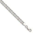 Sterling Silver 4.75mm Hammered Curb Chain