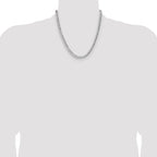 Sterling Silver 6.35mm Hammered Curb Chain