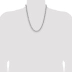 Sterling Silver 6.35mm Hammered Curb Chain