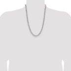 Sterling Silver 6.35mm Hammered Curb Chain