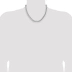Sterling Silver 7.6mm Hammered Curb Chain