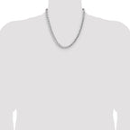 Sterling Silver 7.6mm Hammered Curb Chain