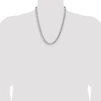 Sterling Silver 7.6mm Hammered Curb Chain