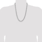 Sterling Silver 7.6mm Hammered Curb Chain