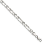 Sterling Silver 4.75mm Hammered Figaro Chain