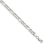 Sterling Silver 4.75mm Hammered Figaro Chain, 7–24 Inch - Sophia Jewelers