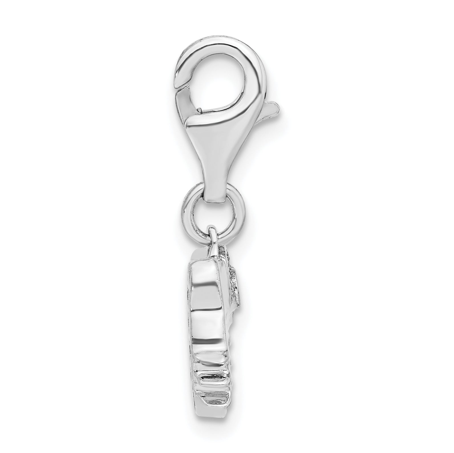 Hello Kitty Crystal Clip-On Charm in Sterling Silver Secondary image