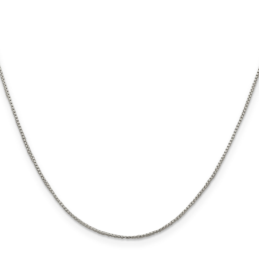 Sterling Silver 1mm Round Box Chain