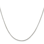 Sterling Silver Rhodium-Plated Box Chain Necklace 1mm