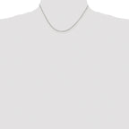 Sterling Silver Rhodium-plated 1mm Round Box Chain