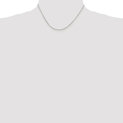 Sterling Silver Rhodium-plated 1mm Round Box Chain