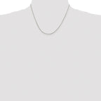 Sterling Silver Rhodium-Plated Box Chain Necklace 1mm
