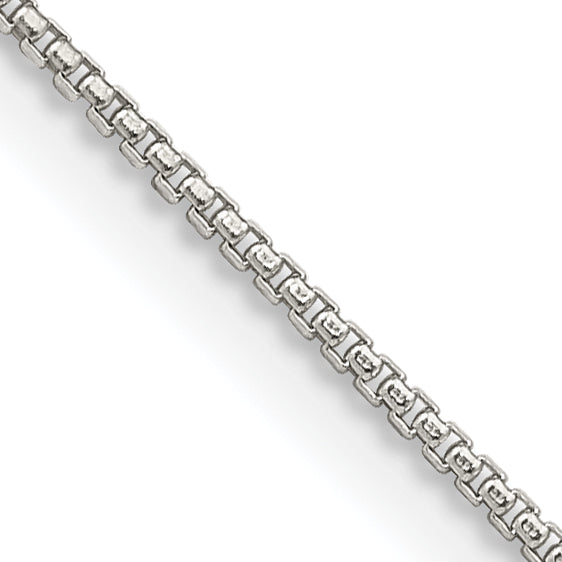 Sterling Silver 1mm Round Box Chain With Extension ext.