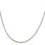 Sterling Silver 1.25mm Round Box Chain With Extension ext.