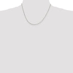 Sterling Silver 1.25mm Round Box Chain With Extension ext.